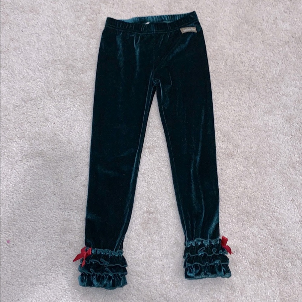 Green Velvet Matilda Jane tinsel leggings